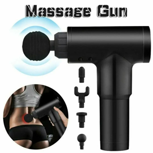 Massage Gun, Muscle Therapy Gun for Athletes, Deep Tissue Percussion Body Muscle Massager with 30 Adjustable Speeds, 14 Types of Massage Heads, Handheld Massager for Neck Back Pain Relief
